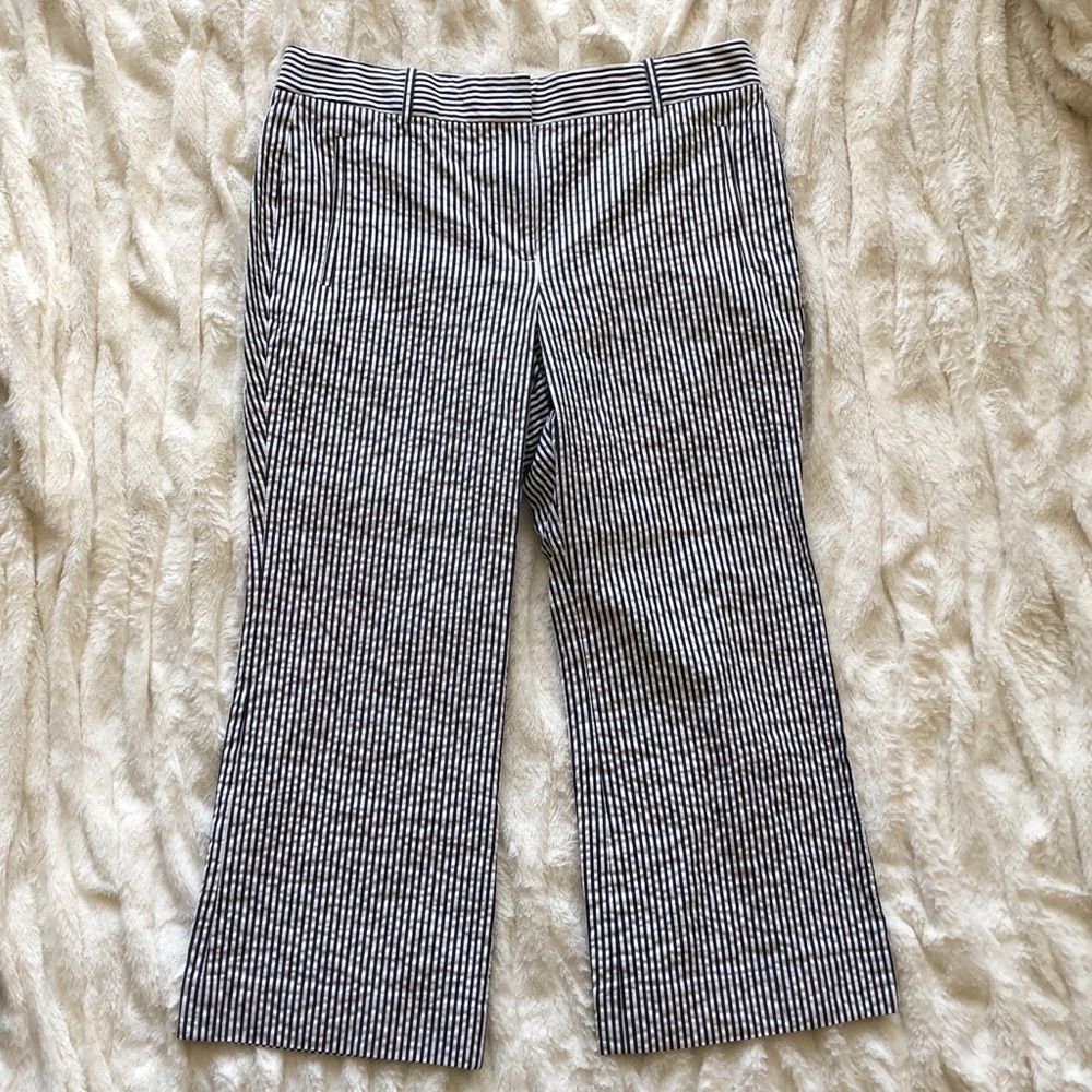 J. Crew seeersucker capris